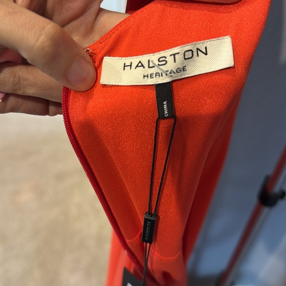 Halston Heritage Red asymmetric dress size xs/s - Picture 7 of 9
